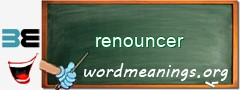 WordMeaning blackboard for renouncer